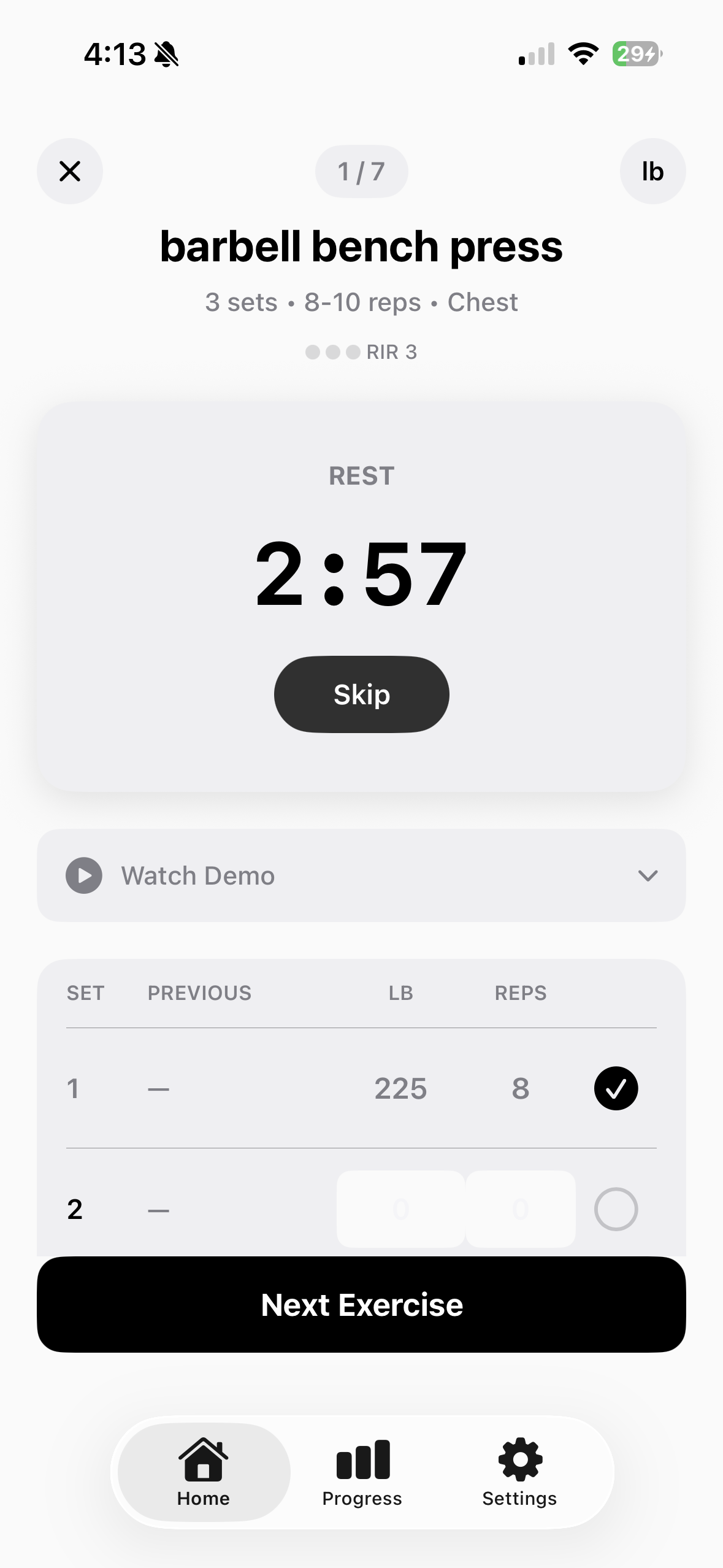 MAXXED Exercise Tracking